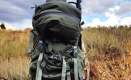 hunting with a backpack