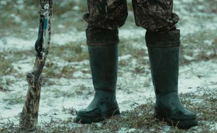 A pair of durable hunting boots