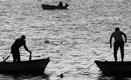 fishing on the boat