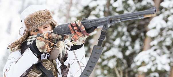 women hunting boots in winter
