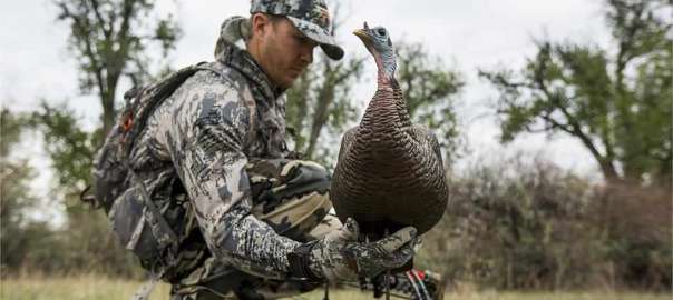 hunter with a turkey