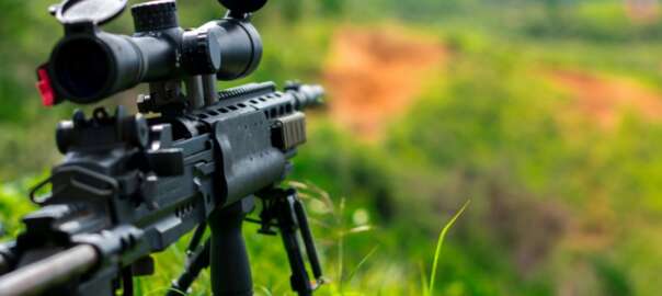 a rifle scope with different magnifications