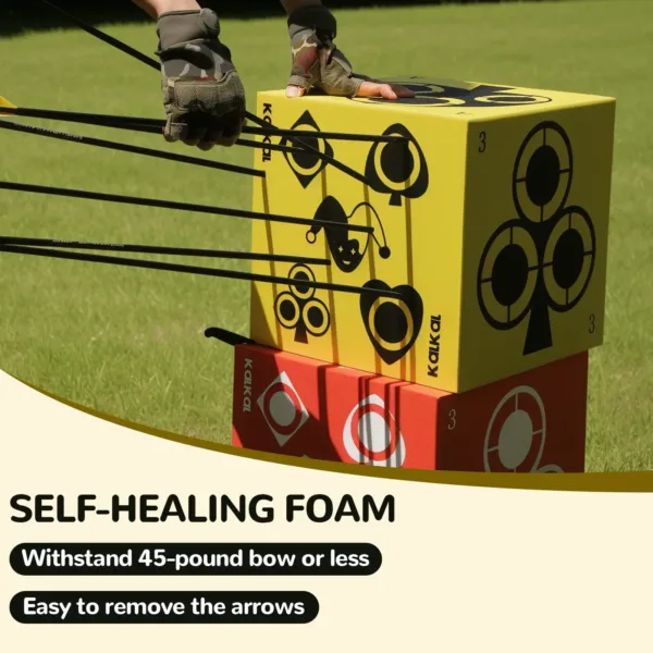 self-healing foam target for long-lasting use and easy pull