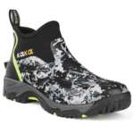 Kalkal Men's Sport Ankle Deck Boots, Waterproof Short Rubber Hiking Boots With EVA Sole