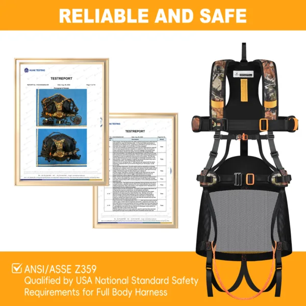 ANSI testing report for Kalkal harness, meets American safety standard