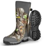 Men's Camo 6mm Neoprene Insulated Hunting Boots With Adjustable Calf For Winter