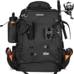 Kalkal 51L Fisherman's Backpack With Cooler Compartment and Rod Holders