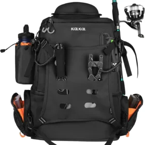 Kalkal 51L Large Waterproof Fishing Tackle Backpack