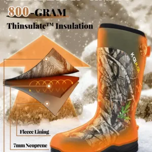 800g insulated boots temperature rating