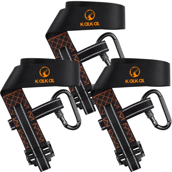 Kalkal Tree Strap For Hunting Harness, Heavy-Duty Treestand Belt With Silent-Lock Carabiner