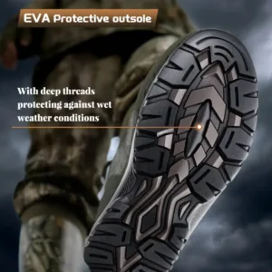 anti-slip hunting boot outsole plus EVA midsole for all day comfort