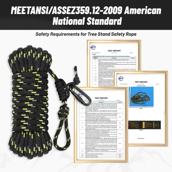 Kalkal tree stand harness rope passed all safety requirements testing