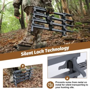 tree saddle climbing sticks with silent lock