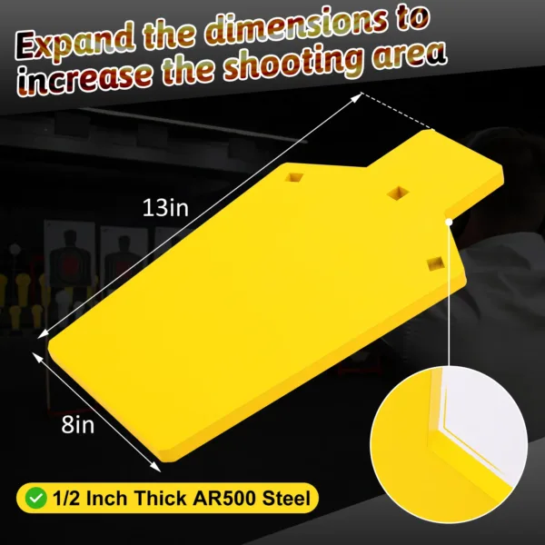 Kalkal steel target sizes 8'' x 13''