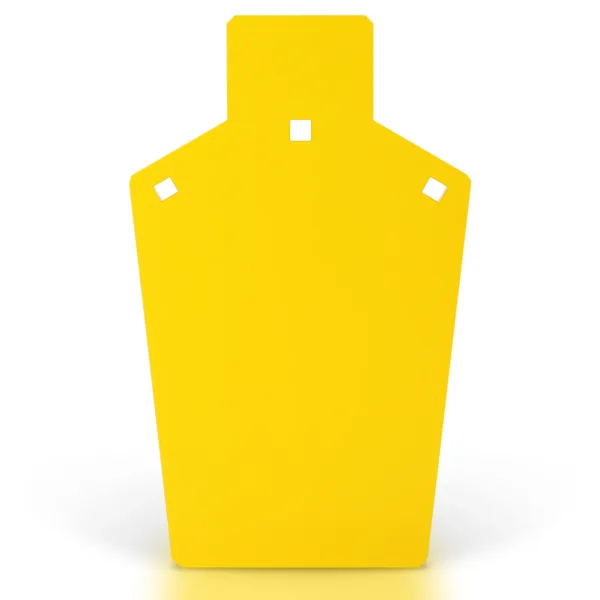 Kalkal ar500 steel target coated in yellow color