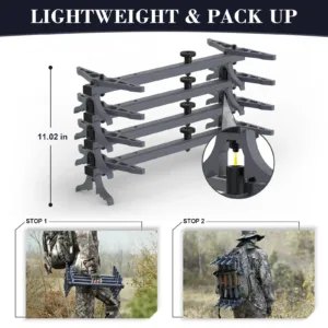 lightweight climbing sticks stacking together for easy transport to the field