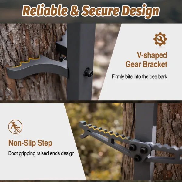 non-slip step design, ensure climbing safety