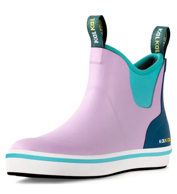 Kalkal upgraded womens deck boots in purple color