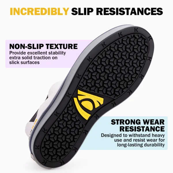 anti slip rain boots with high traction thread outsoles