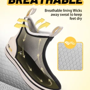 comfortable deck boots with breathable lining to keep feet dry