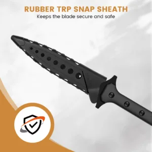 hunting spear with sheath for safe carry