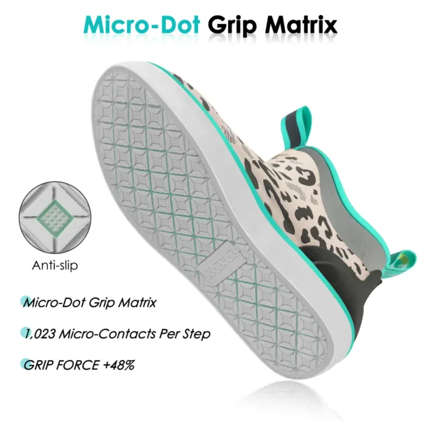 womens deck boots with Micro-dot grip matrix insoles for high traction