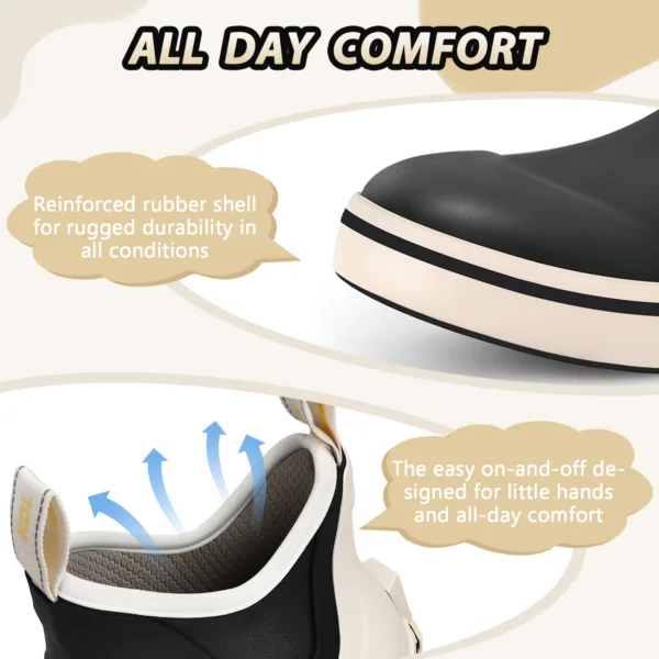 comfortable children fishing boots designed with durability, comfort and breathability