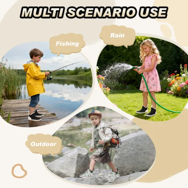 kids ankle boots for fishing, camping, raining and outdoors playing