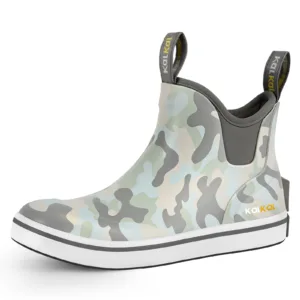 Kalkal Kids Deck Boots, Easy Pull-On Non-Slip Ankle Rubber Boots For Rainy Days & Fishing - Image 2