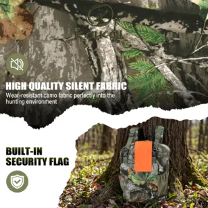 Run-and-gun turkey vest with silent camo fabric