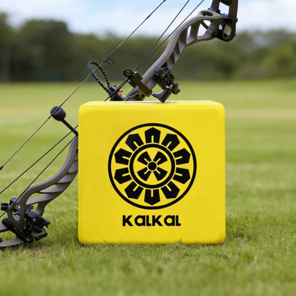 Kalkal archery range targets with compound bow in the outdoors